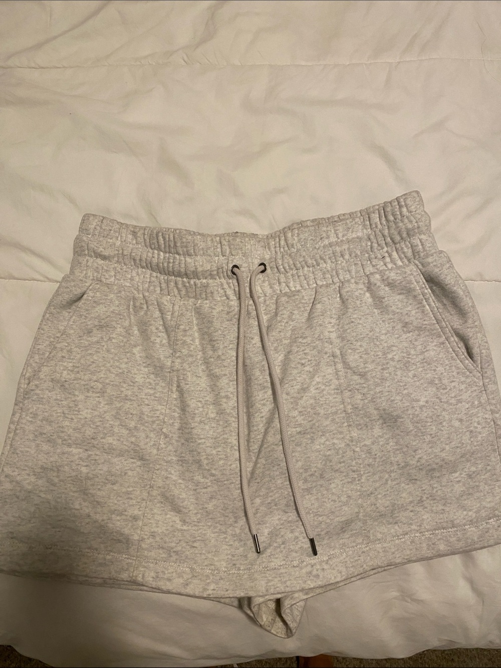 Light Gray Women's Drawstring Lounge Skort